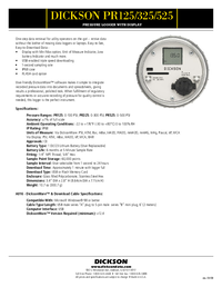 Thumbnail of document Data Sheet - PR125/325/525 Pressure Data Loggers